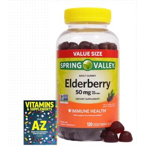 Adventure Home Spring Valley Elderberry Gummy Supplements, 50 mg, 120 Count+Better Guide Vitamins Supplements in Saudi Arabia