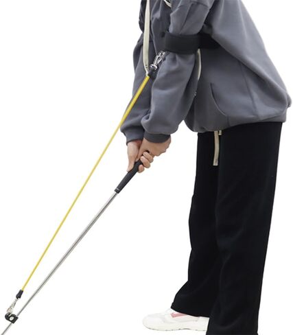 MiOYOOW Golf Swing Training Aid, Adjustable Golf Swing Helper Improve Hinge Golf Training Equipment for Forearm Rotation Shoulder Turn in Kuwait