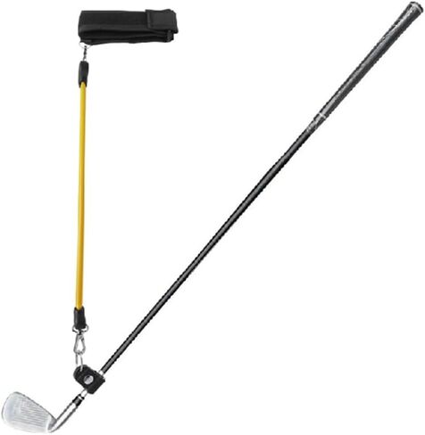 MiOYOOW Golf Swing Training Aid, Adjustable Golf Swing Helper Improve Hinge Golf Training Equipment for Forearm Rotation Shoulder Turn in Kuwait