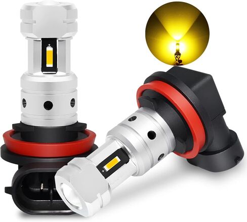 PHINLION H8 H11 LED Fog Light Bulbs, Super Bright 3800 Lumens 6000K Xenon White H11LL H8LL H1155 H16 Replacement Lamp for Cars, Trucks, SUVs in Saudi Arabia