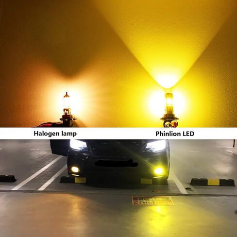 PHINLION H8 H11 LED Fog Light Bulbs, Super Bright 3800 Lumens 6000K Xenon White H11LL H8LL H1155 H16 Replacement Lamp for Cars, Trucks, SUVs in Saudi Arabia