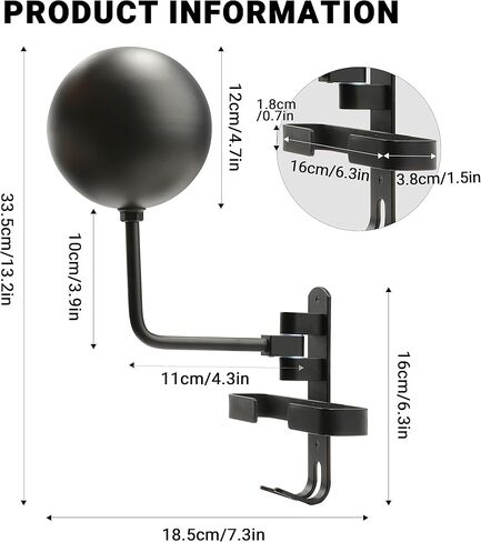 Himiway Motorcycle Helmet Rack, Bike Helmet Wall Mount Bicycle Helmet Holder 180° Rotation with 4 Hooks Helmet Hanger for Motorcycle Bike Racing Coats Suit Caps Rugby Helmets (1 Pack) in Saudi Arabia
