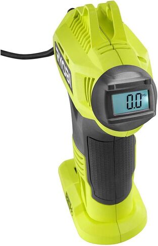 Ryobi P737D 18 فولت واحد + منفاخ ضغط عالي لاسلكي مع مقياس رقمي، بطارية ليثيوم 3.0 أمبير + HP عالية السعة، شاحن 18 فولت، وحقيبة in Kuwait