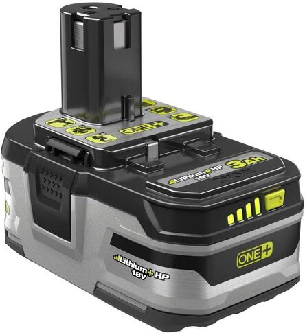 Ryobi P737D 18 فولت واحد + منفاخ ضغط عالي لاسلكي مع مقياس رقمي، بطارية ليثيوم 3.0 أمبير + HP عالية السعة، شاحن 18 فولت، وحقيبة in Kuwait