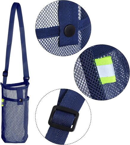 3Pcs Water Bottle Holder with Strap Water Bottle Carrier with Adjustable Shoulder Strap Water Bottle Sling Bag for Outdoor Hiking Camping Walking Travel Water Bottle Sleeve, Black, Dark Blue and Pink in Saudi Arabia