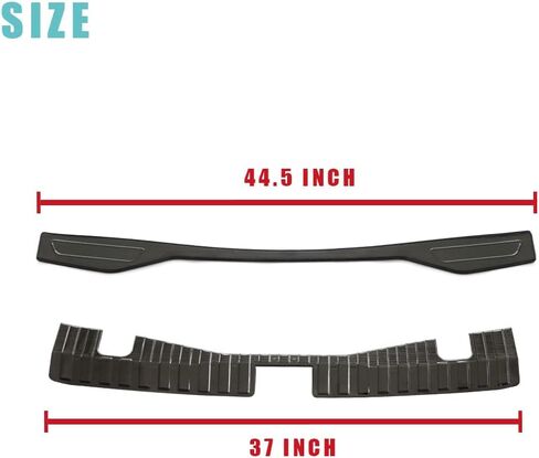 AOSKonology Compatible with Mach E Rear Bumper & Trunk Sill Set Cover Protector Accessories,Stainless Steel Bumper Guards Set of 2 Compatible with Mustang Mach-E 2021-2024 Interior Accessories(Black) in Kuwait