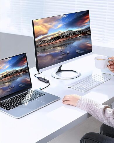 TWOPAN USB-C Hub with 4K HDMI, 4 USB 3.0 Ports, 5Gbps Data Transfer – Ultra-Compact Aluminum Adapter for MacBook, iPad Pro, XPS, Surface, ThinkPad & USB-C Laptops in Saudi Arabia