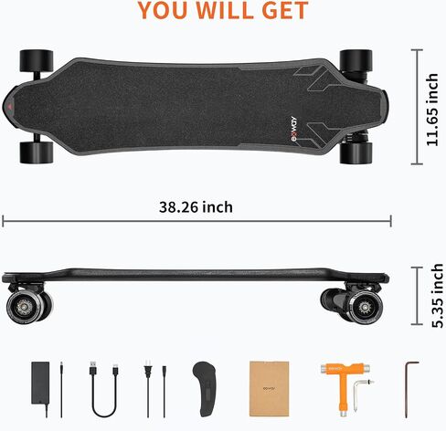 X1 Max Electric Skateboard with Remote, 28 Mph Top Speed & 18 Miles Range, 440 LBS Max Load, Stealth Deck Design, IP55 Waterproof, Electric Longboard for Adults ＆Teens Beginners in Saudi Arabia