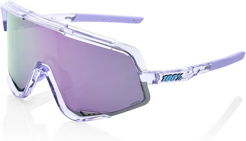 100% Glendale Sport Performance Cycling Sunglasses (Polished Translucent Lavender - HiPER Lavender Mirror Lens) in Saudi Arabia