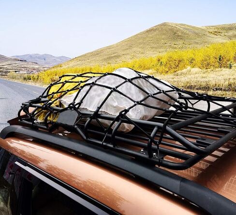 19.6" x 59" Bungee Cargo Net - Stretches to 35" x 78" Cargo Nets with 10 Adjustable Metal Hooks,7mm Cords by Big Ant in Saudi Arabia