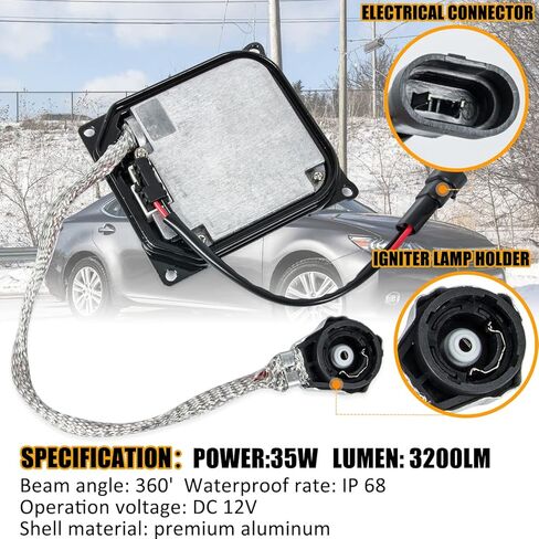 ES350 زينون HID وحدة التحكم في الصابورة الأمامية مع وحدة لمبة الشاعل D4S المتوافقة مع لكزس IS250، LS460، GS350، تويوتا بريوس، أفالون، سولارا، فينزا استبدال KDLT003 DDLT003 85967-52020 in Kuwait