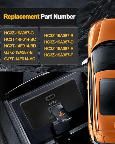 Carplay USB Interface Hub USB + Type-C Module HC3Z-19A387-B-G متوافق مع Ford Lincoln SYNC 3 الإصدار 3.4 يدعم الشحن السريع، مناسب لـ Apple Carplay Android in Kuwait