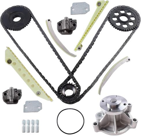 Engine Timing Chain Kit With Chain Guide Tensioner Sprocke + Water Pump for Ford F-150 Explorer Expedition 1997-2010 4.6L SOHC VIN 6 W in Saudi Arabia
