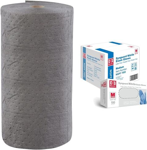 ESP 1MBGRB Polypropylene Heavy Weight Meltblown Maintenance Universal Absorbent Bonded Roll, 150' Length x 30" Width, Gray in Saudi Arabia