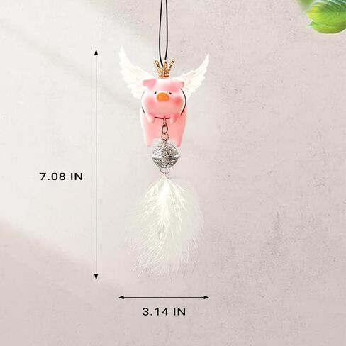 Car Rearview Mirror Pendant Lovely Swing Lucky Pig Hanging Decoration Car Pendant Interior Car Decoration in Saudi Arabia