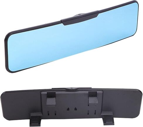 11" Blue Anti Glare HD Convex Car Rear View Mirror, Universal Interior Clip on Wide Angle RearView Mirror to Reduce Blind Spot for Cars SUV Trucks (Blue Mirror/Anti Glare, 11" Oblong) in Saudi Arabia