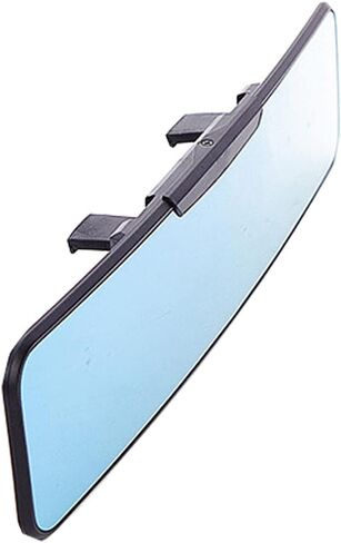 11" Blue Anti Glare HD Convex Car Rear View Mirror, Universal Interior Clip on Wide Angle RearView Mirror to Reduce Blind Spot for Cars SUV Trucks (Blue Mirror/Anti Glare, 11" Oblong) in Saudi Arabia