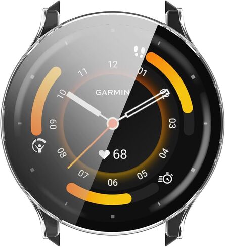 حافظة حماية للشاشة متوافقة مع واقي شاشة الساعة الذكية Garmin Venu 3S لجهاز Garmin Venu 3S PC + مصد تغطية كاملة من الزجاج المقسى (شفاف*2) in Kuwait