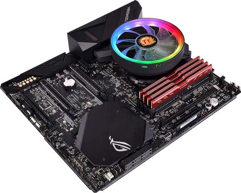 Thermaltake UX 100 Air Cooler ARGB | Quiet 120 mm PWM Fan | for Intel and AMD Socket | 5V Addressable | 65W | Black in Saudi Arabia