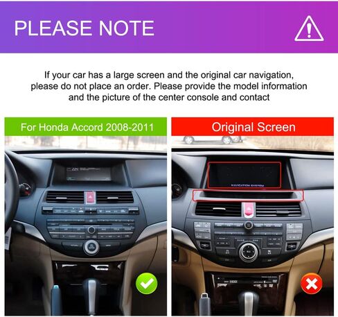 Android Car Stereo for Honda Accord 8th 2008-2013 with GPS Navigation, 10.1 Inch Touch Screen Bluetooth Car Radio Support FM WiFi SWC USB Dual Mic Mirror Link for Android/iOS+12 LEDs Backup Camera in Saudi Arabia