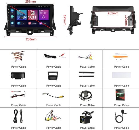 Android Car Stereo for Honda Accord 8th 2008-2013 with GPS Navigation, 10.1 Inch Touch Screen Bluetooth Car Radio Support FM WiFi SWC USB Dual Mic Mirror Link for Android/iOS+12 LEDs Backup Camera in Saudi Arabia