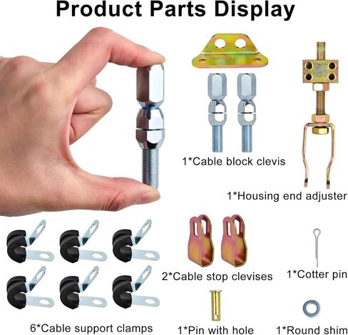 330-9371 طقم كابل فرامل الانتظار - طقم إصلاح كابل فرامل الطوارئ العالمي لقرص ويلوود أو فرامل الطبل، كابلات طويلة 110 بوصة مع غمد طويل 97 بوصة in Kuwait
