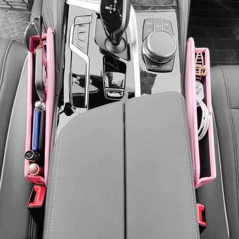 Pink Car Seat Gap Filler Organizer, Universal Pocket Storage to Fill the Gap between Seat and Console Leather Crevice Blocker Acessories for Women 1 pack in Saudi Arabia