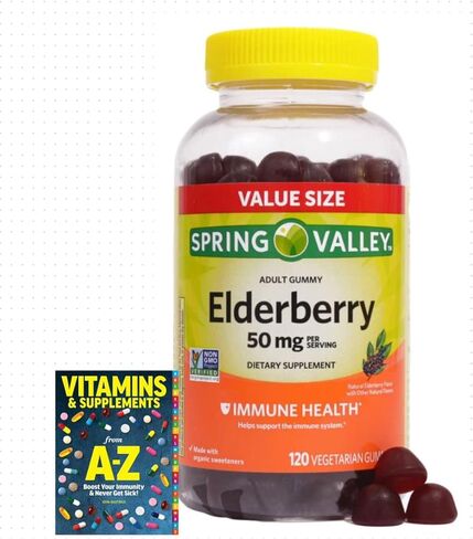 Adventure Home Spring Valley Elderberry Gummy Supplements, 50 mg, 120 Count+Better Guide Vitamins Supplements in Saudi Arabia