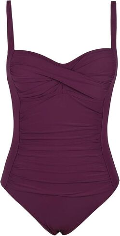 Hilor Women's One Piece Swimsuits Front Twist Bathing Suits Tummy Control Swimwear Retro Inspired Monokini in Saudi Arabia