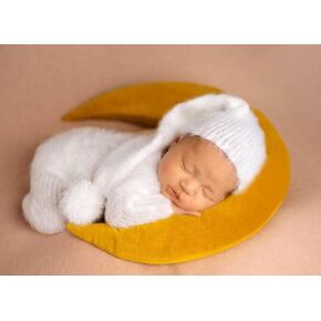 Newborn Baby Photography Props Outfits Cute Mohair Hat Romper Set Infant Baby Boy Girl Photoshoot Props Costume Set ﻿