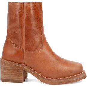 Dingo Womens Roxy Round Toe Block Block Boots Casual Boots Low Heel 1-2 " - Brown in Kuwait