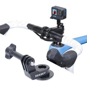 Seasky H2-A الألومنيوم سبيكة الدراجة دراجة دراجة الحامل جبل متوافق مع GoPro Hero 13 12 11 10 9 DJI Action 5 4 3 Insta360 Ace Pro 2 Action Action Camera Associory