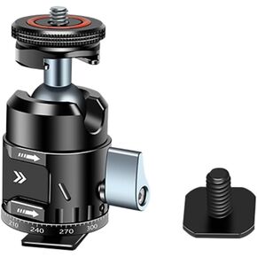 360 درجة قابلة للتدوير قابلة للتدوير ترايبود الرأس رأس 1/4inch المسمار لكاميرات DSLR والضوء