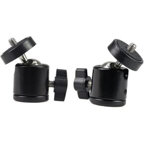Vaguelly 2PCS Spherical Head Camera Platform with Damping Slide for Tripods Monopods and Lamp Holders Screw for Cameras Black