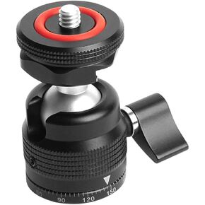 Rotating Ball Head for Tripod Spherical Adapter for Fill Light Lightweight Design Compatible with SLR Cameras and Microphones