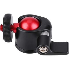 Tripod Head, Mini Ball Head Camera Mount, Aluminum Alloy Metal Ball, 360 Degree Camera Mount for DSLR Fill Light, Made of Aluminum Alloy, with Detachable Rubber Pad,