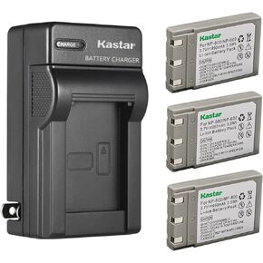 Kastar 1 pack batch و AC Wall Charger استبدال Konica DR-LB4 ، بطارية Minolta NP-500 NP-600 ، Konica Revio KD-310 kd-310Z KD-400Z KD-410Z KD-500Z KD-510Z Minolta Dimage G400 G400 G600