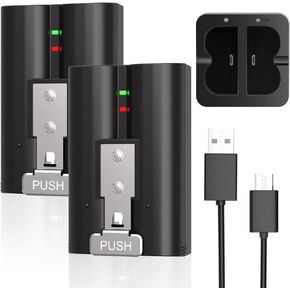 JYJZPB 2-Pack Replacement Battery for Ring Doorbell Indoor Camera, 7200mAh Rechargeable Camera Batteries with Charger Station for Ring Video Doorbell 2/3/3 Plus/4, Spotlight and Stick Up Cam
