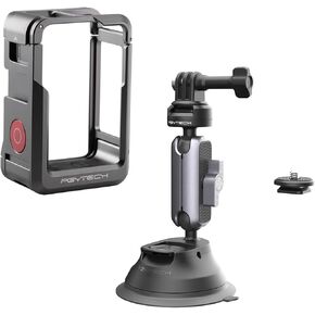 PGYTECH CAPLOCK SUCTION MOUNT + CAMERA CAGE for DJI OSMO ACTION 4 ، Action 3 ،