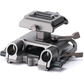 Tilta 15mm LWS Arca Height Adjustable Baseplate - Black | Compatible with DJI Standard ARCA Plates and Tilta Cages | 15mm Rod and Dovetail Support | Includes Safety Pin