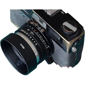 48mm Standard/Tilted Vented Metal Lens Hood and Lens Cap for Canon for Canonet QL17 GIII Camera for Leica R35 F2/R35 F2.8/R50 F1.4 Lens(5mm)