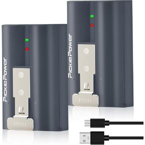 2 Pack for Ring Doorbell Battery, 6040mAh -USB Fast Chrging- Rechargeable Ring Batteries for Ring-Video Doorbell 2/3/3plus/4, Stick Up Cam, Spotlight Cam,Peephole Cam Camera Indoor Outdoor