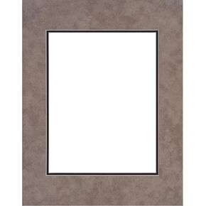16" x 20" Taupe & Brown Double Mat with 11" x 14" Opening by Studio Décor - Acid Free Mat Board for Pictures, Documents, Certificates, Artwork, and Prints - 1 Pack