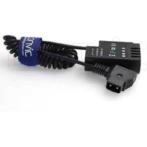Eonvic D-Tap to DMW DCC12 DC Coupler Dummy Battery Adapter Coiled Cable for Panasonic DMC GH5 GH4 GH3 Digital Camera