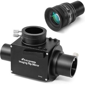 Astromania Telescope Eyepiece 25mm, Wide Angle 58 Degree - Bundle with - 1.25" Astrophotography Flip Mirror with Eyepiece Adapter