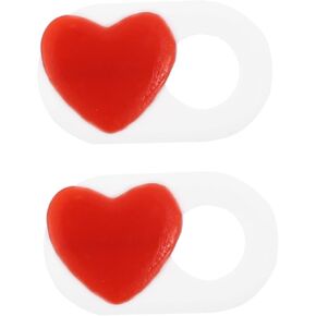 2Pcs Heart Pattern Webcam Privacy Cover Peeping and Hacking Shutter for Laptops and Tablets Ultra Thin Design Easy Slide Mechanism Durable Adhesive Cute Webcam