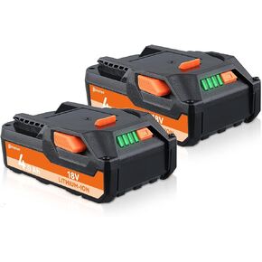 PdStation 2Packs 4.0ah R840085 استبدال الليثيوم لبطارية Ridgid 18V متوافق مع بطارية Ridgid 18V R840087 R840085 R840089 R840086 R840084 R840083 AC840085 AC840086 AC840087P 18V in Kuwait