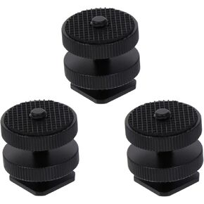 Tripod Accessory Kit 3 Pcs Cold Shoe Mount for SLR Camera Flash Holder Light Stand