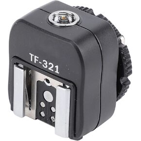 TF 321 Hot Shoe Adapter with PC Port Flash Hot Shoe Mount Adapter for EL Series Flash Supports Center Point Triggering