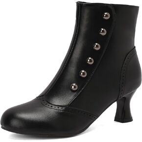 Roimaash Vintage Women's Ankle-High Booties Victorian Boots